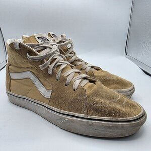 Vans Sk8 Hi Mens Size 9 Mustard Yellow Sneaker Shoes Casual Athletic Outdoors